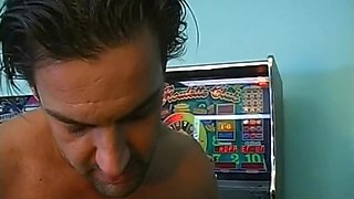 First He Slams Her On The Pinball Machine Then He Fucks Her In The Ass On The Couch - Kevin King