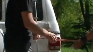 Humiliating sex toys in masked girl