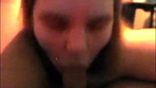 Nasty Whore Gagging on Cum Then Swallowing It All