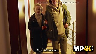 Vip4k. a shy blondie from the street acts like a real hoe and a cheater