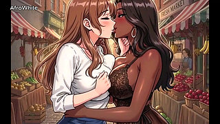 AI generated Hentai animated anime cartoon of a honey big boobs slim british curvy student  fucking her crush raw, no condom