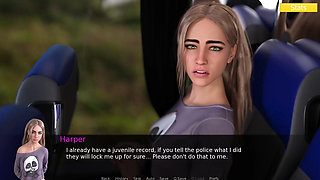 Erotica 8 - Ren Fingers Harper on the Bus After Catching Her Stealing