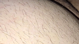 Step mom lets step son fuck her feet while sitting in bed