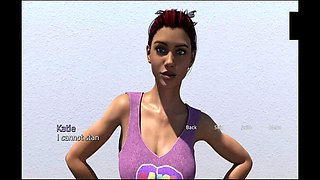 3D hentai visual novel with teen masturbation action