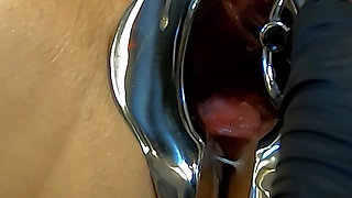 Japanese Slave Training: Dildo Machine - Vaginal Speculum Open Vagina - Urethral Training -