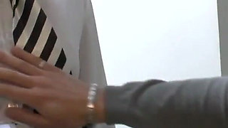 Redhead Latina loves to get sprayed on her tits