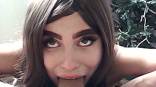 My stepbrother helps me build the tree if I give him a blowjob I agreed