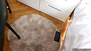 Invisible Man Disturbes Teen Student Uniform Blowjob Fuck