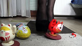 kirstin nylon legs and heels crushing