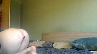 Hot Babe Stretching Her Tiny Pussy While Testing Her Big Black Dick