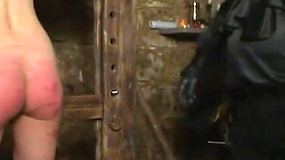 Crazy woman gets whipped strongly