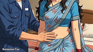 Unexpected Entry of Mechanic in Bedroom. Hindi 2D Animation