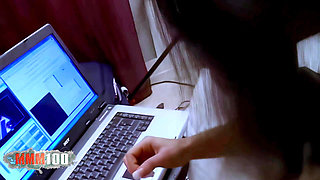 Aude: Aude and Angelina Doing a Show for the Webcam