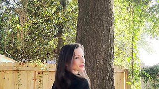 Blonde pussy fucked in close up in outdoor group sex