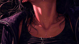 Hot Anime Mechanic Works on the Car and Gets Horny in the Process