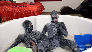Playing in Cum with Gloomy Babe, Full - Alex Latex
