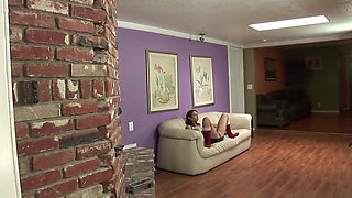 Petite babe plays with her pussy before getting fucked by BBC