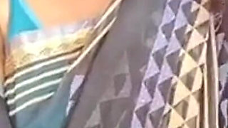 Back Saree with Pink Panty Me Hot Sexy Bhabhi Ki Chudai