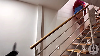 Halloween Innocent Latina Caught for Oral Sex Pussy Playing