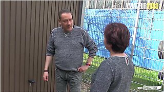 German Granny Got Horny For Handymans Hard Cock