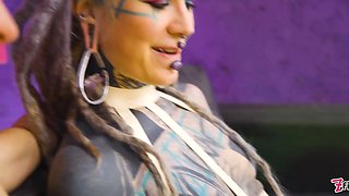 Double spandex hoes open up each other broad with steel dildo – atp to gaping