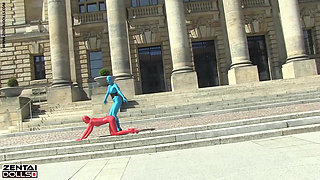 Zentai Models in the City