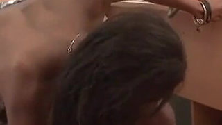 College ebony loves anal fuck