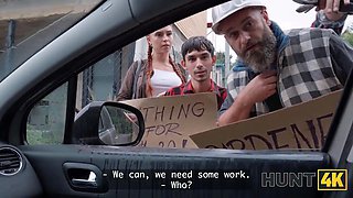 Hunt4k. red haired babe displayed her vulva and then this happened...