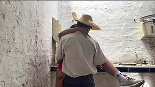 Stepfather fucks his beautiful, busty, big-assed stepdaughter in an abandoned house.