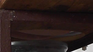 Tatjana Peeing in the Slave's Mouth and Instructing the Subgirl to Do the Same