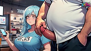 Cartoon fantasies and animated erotica in public situations