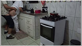 Maid Had Her Ass Used While Washing Dishes