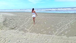 Hot Redhead Masturbating Outdoors - Flashing & Handjob in 4K