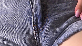 Tight Jean Shorts Camel Toe Teen Pussy Tease