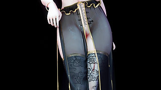 [mmd] Radiant Something Black Silk Erotic Nun Pussy Reveals Succubus Patterns