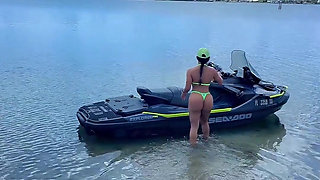 Sucking & Fucking My Jetski Instructor's Dick on the Beach