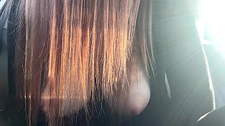 Italian Big Tits MILF Artemisia Love Hot Big Tits Close up Boobs Bouncing Play in the Car