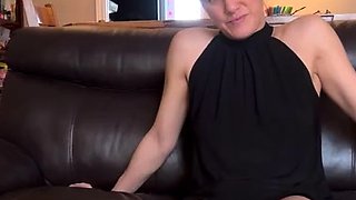 Hot brunette foot fetish play