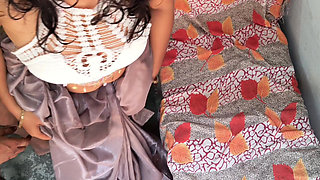 Hot Mature Indian Big Boobs Bhabhi Had Hot Romantic Sex with Her Skinny Devar and Cum Facial