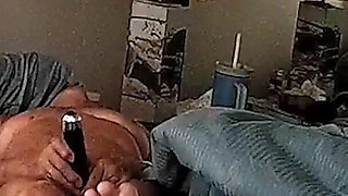 Auntie Ann Plays with Pussy While Giving Footjob