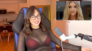 Glasses, hot tanned brunette, hot latina