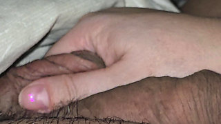 Step mom first take care of step son big balls after handjob his dick for fun