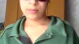 Selene Enjoy In Front Of The Camera And Her New Glasses