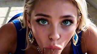 Penthouse AI MILF enjoys deep erotic sex in her blue gown