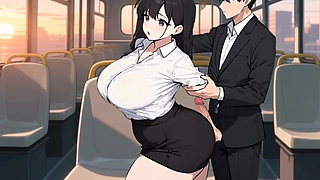 Anime Girl Seducing Man With Train ( AI generated )