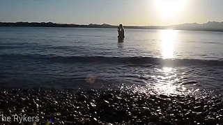 Romantic Sex at a Public Beach