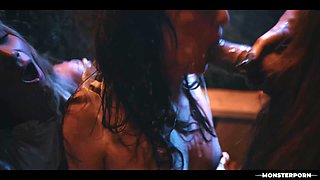 Futa Furry Monster Cock Facial - Lustful Girl Can't Escape Minotaur Cumshots