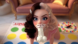 Rich girl Crystal invited to play Twister and was fucked by a stranger