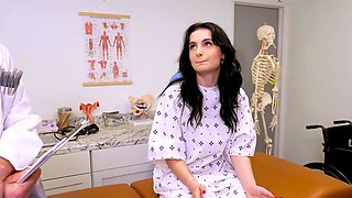 Tattooed Nurse Gets Pounded by Doctor on Exam Table