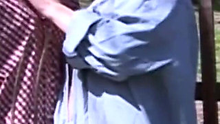 Woman banged hard in front of car